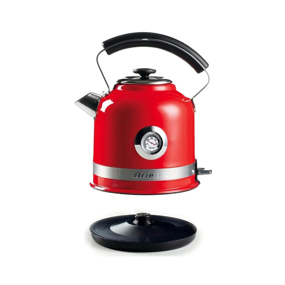 Ariette Kettle with Visible water & Thermometer - Red