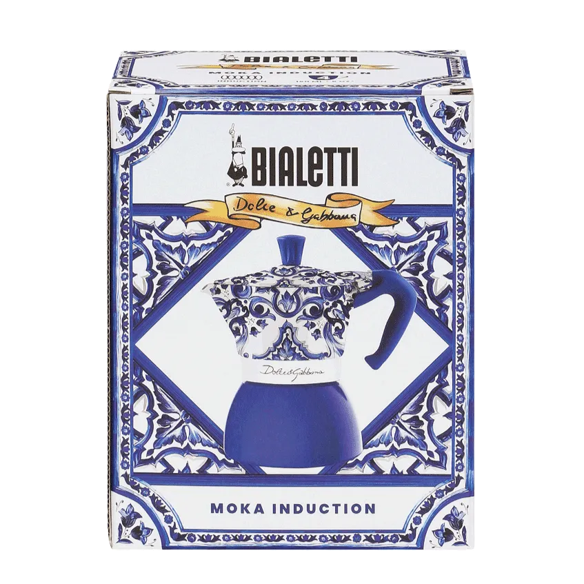 Bialetti Moka Induction 6 Cups D&G Blu Mediterraneo - 5357