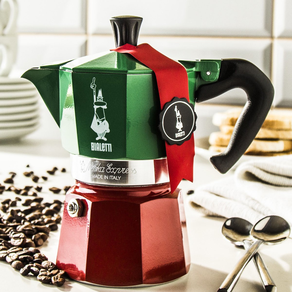 Bialetti Moka Express Tricolor Espresso Maker 5322