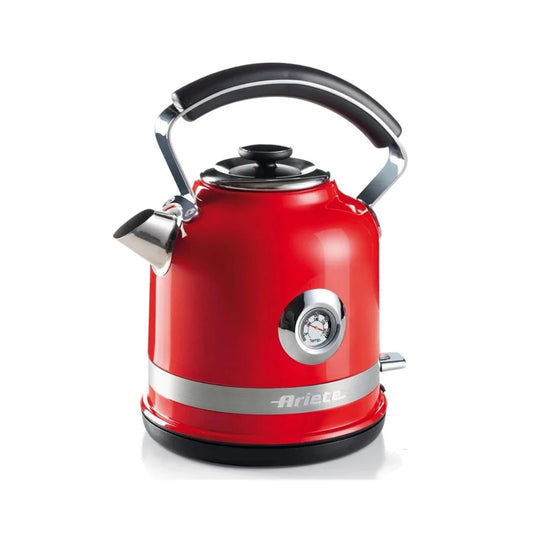 Ariette Kettle with Visible water & Thermometer - Red