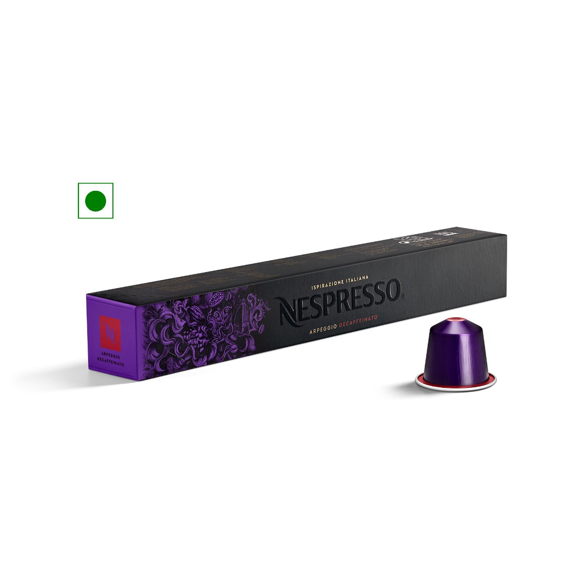 Nespresso Pods Ispirazione Italiana Arpeggio Decaffeinato - 1 sleeve (5.5g x 10 capsules)