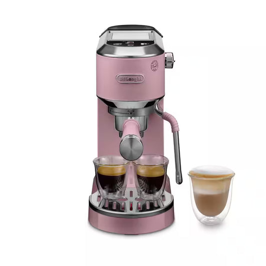 Delonghi Dedica Duo Espresso Machine with Cold Brew EC890. 3 Colours White, Silver, Pink