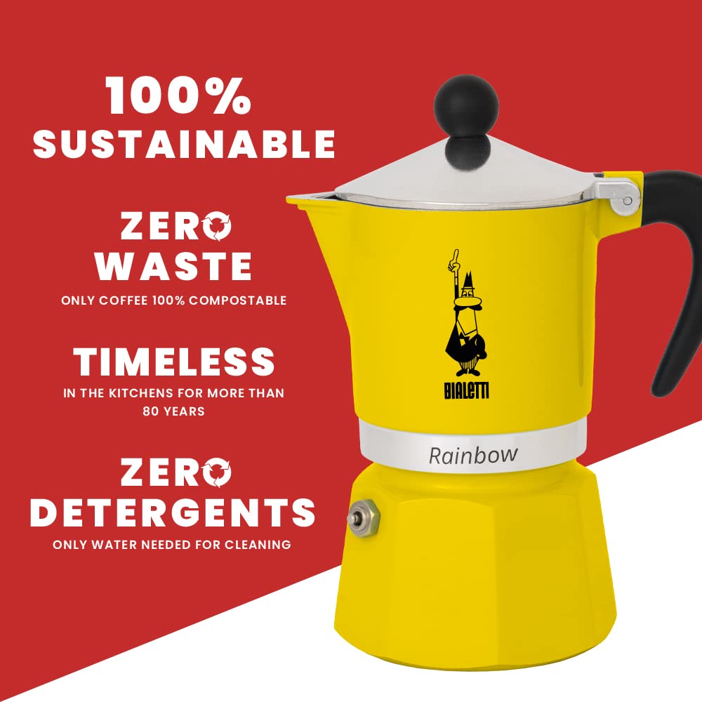 Bialetti - Rainbow 3Cups Yellow - 4982/NP