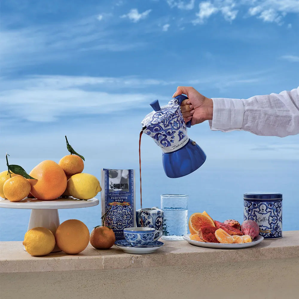 Bialetti Moka Induction 6 Cups D&G Blu Mediterraneo - 5357