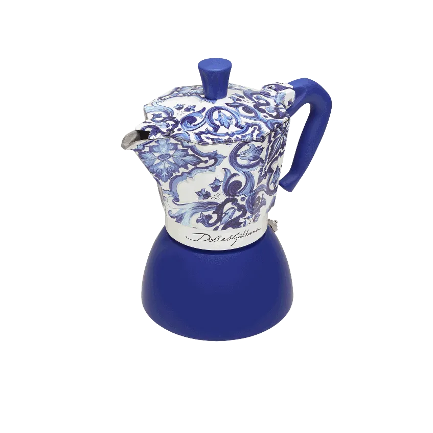 Bialetti Moka Induction 6 Cups D&G Blu Mediterraneo - 5357