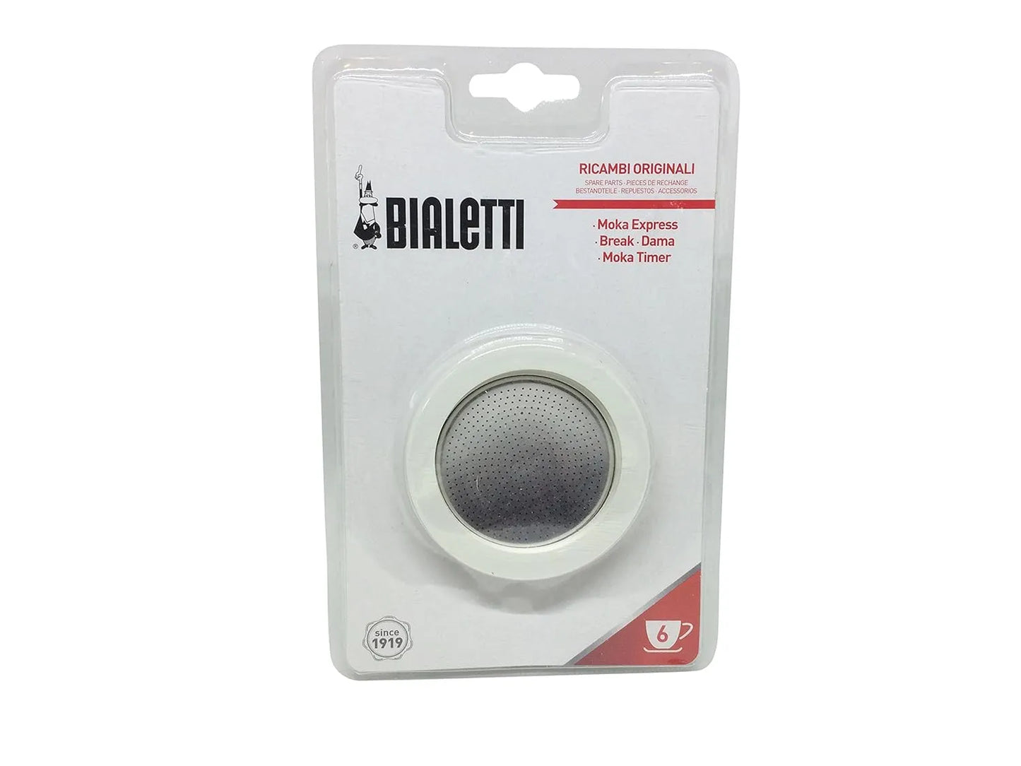 Bialetti Moka Pot Gasket Packing (3 gaskets and 1 filter) for 3/4 Cup