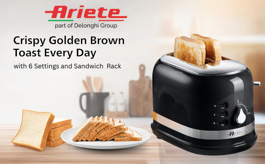 Ariete Moderna Bread Toaster with Defrost & Reheat - 1439