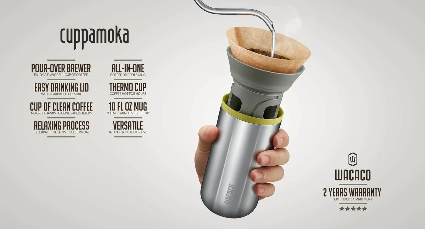 Wacaco Cuppamoka Portable Pour-Over Coffee Maker for Travel