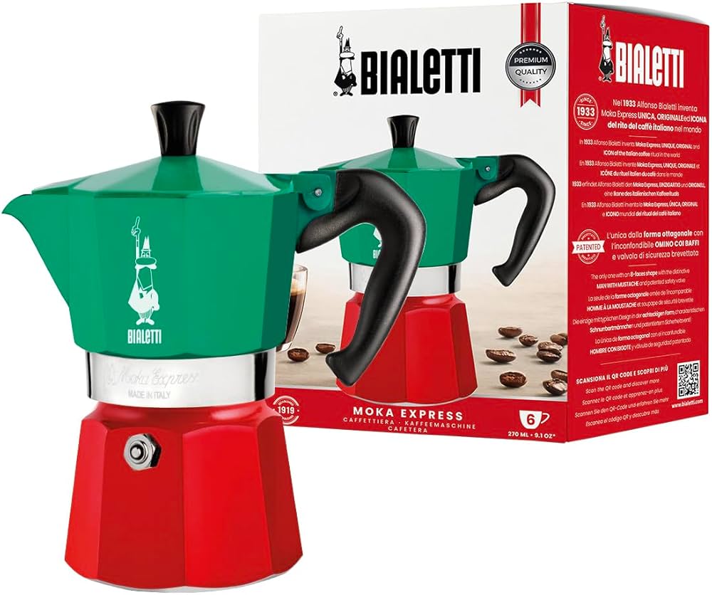 Bialetti Moka Express Tricolor Espresso Maker 5322